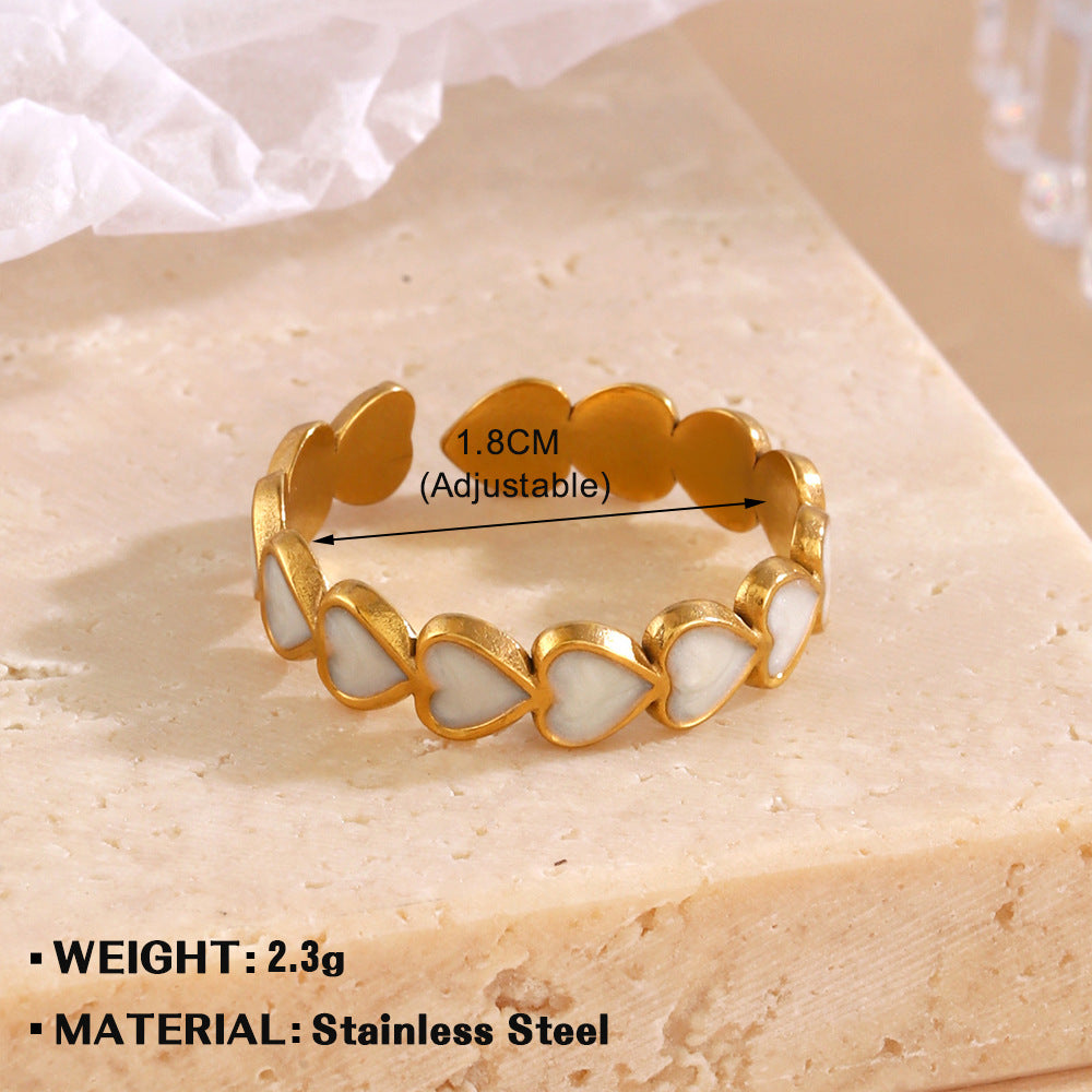 Women's White Drip Round For Personalized Hip Rings