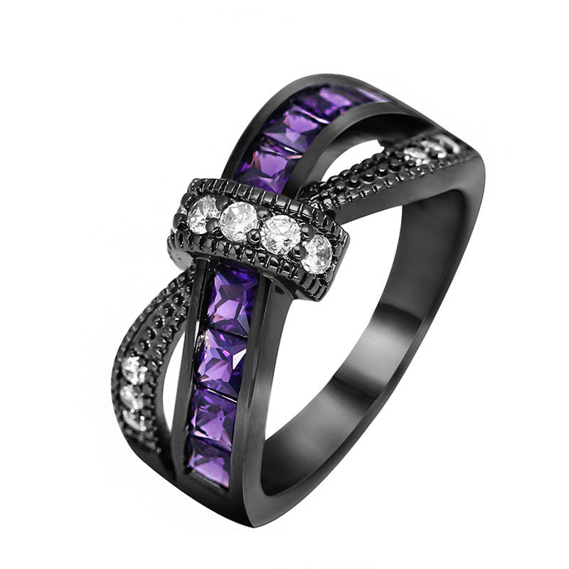 Electroplating Amethyst Popular Creative Ladies Hand Ring