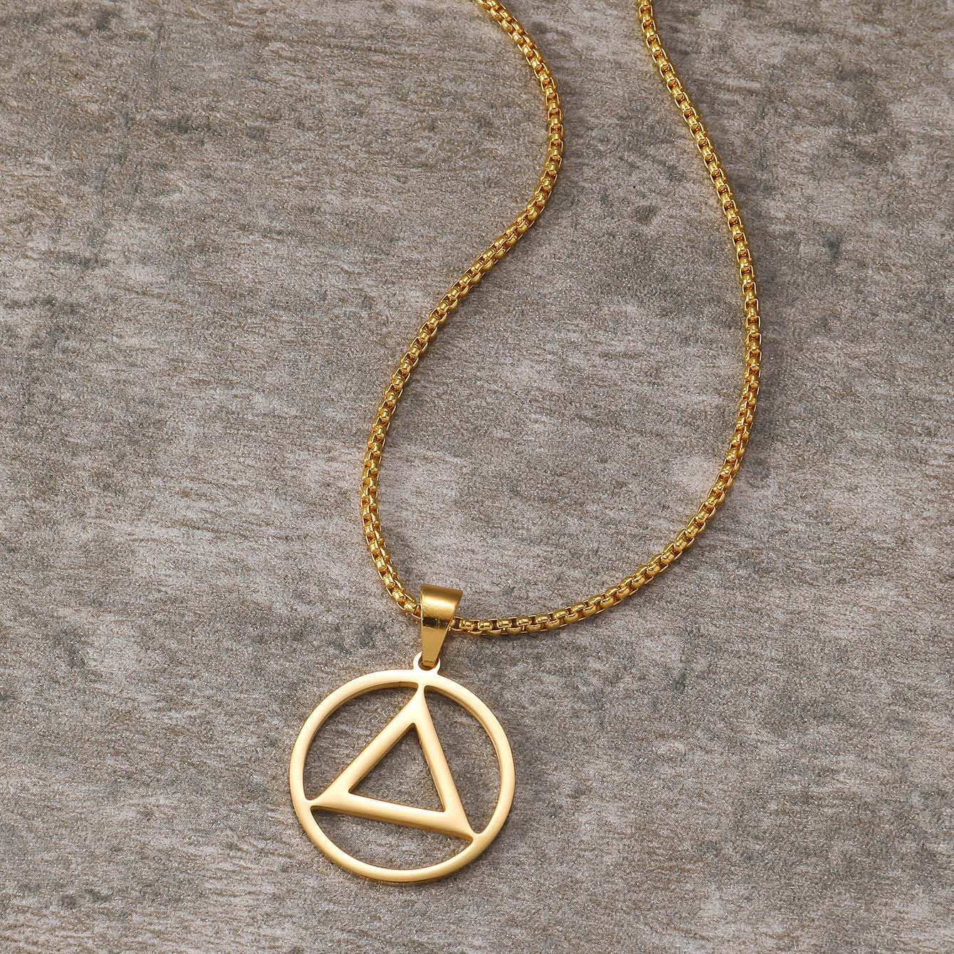 Men's Titanium Steel Stainless Korean Style Sweater Chain Peace Necklace