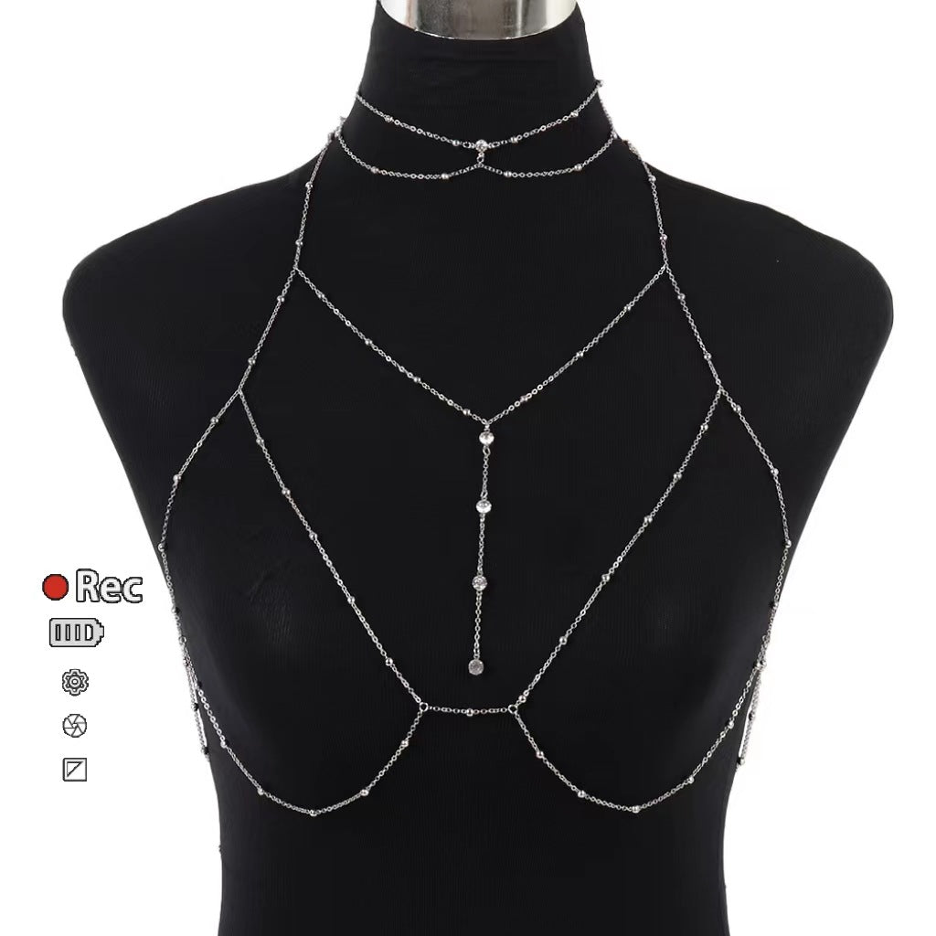 Women's Fashion Diamond Garden Bead Body Charm Necklaces