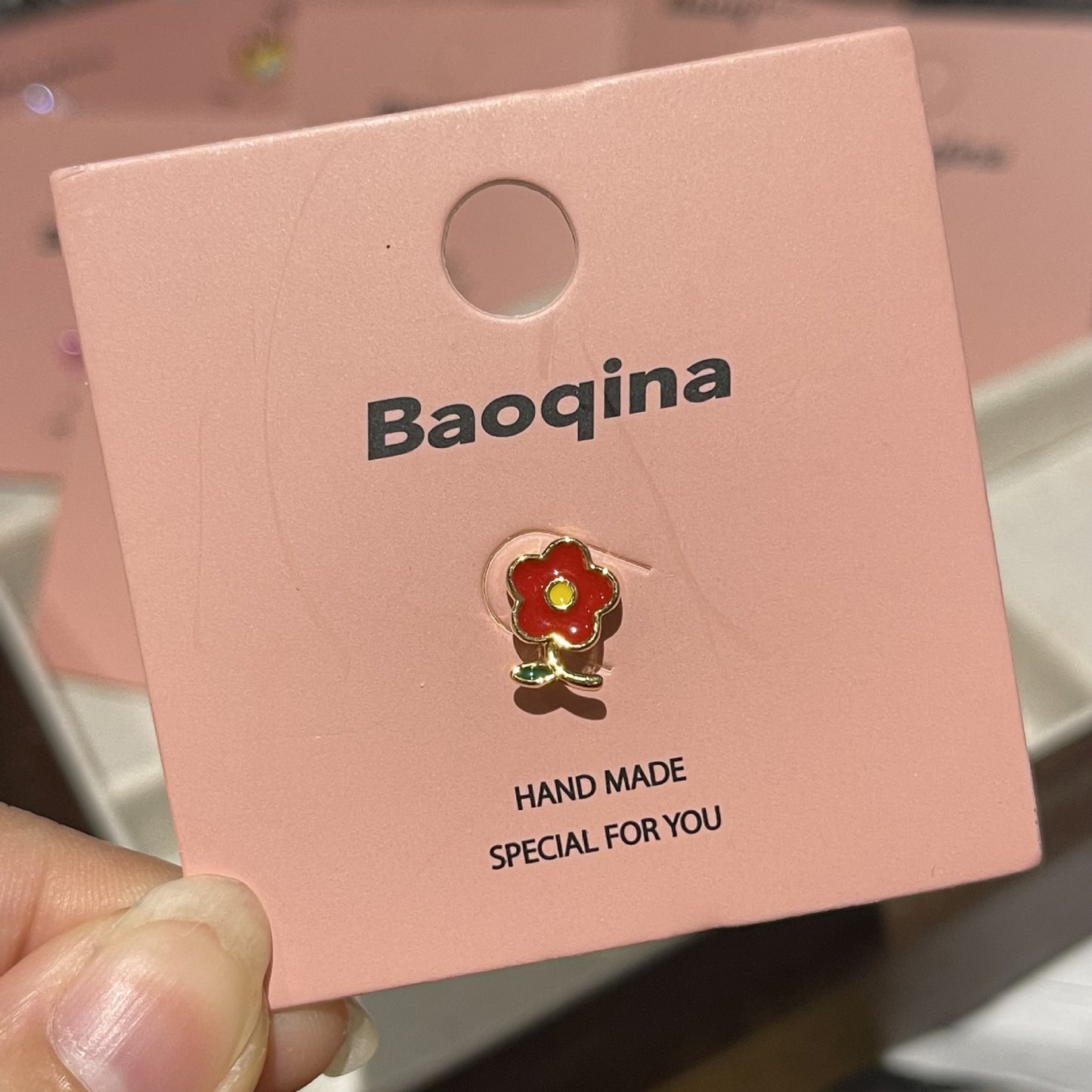 Colorful Oil Ear Bone Screw Temperament Earrings