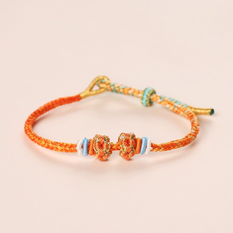 Beads Carrying Strap Woven Red Rope Bracelets