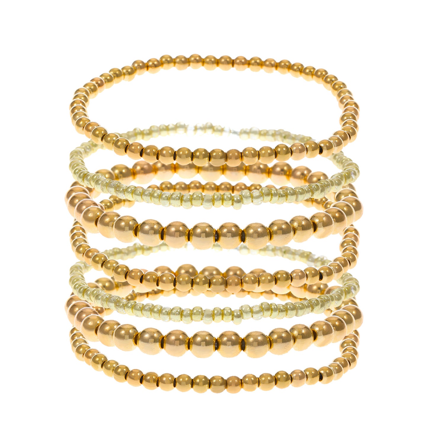 Women's Imitation Pearl Suit Cold Geometric Beads Stitching Bracelets