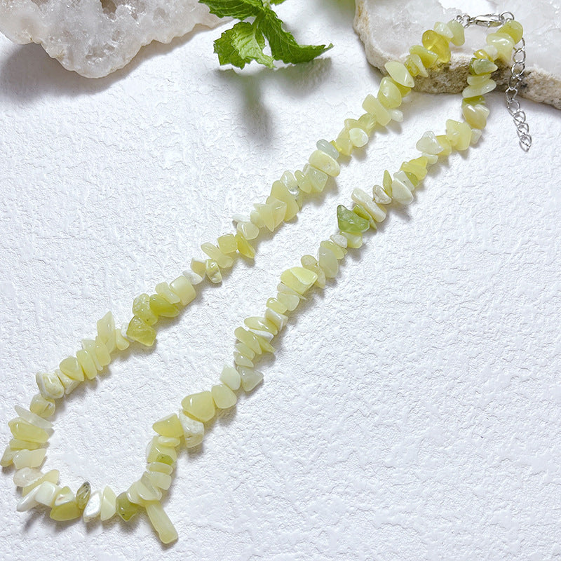 Gravel Style Neck Chain Bohemian Agate Necklaces