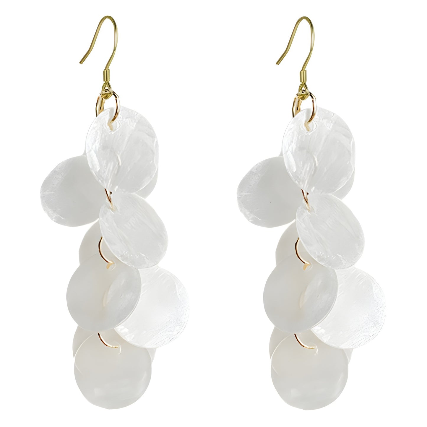 Fringe Shell Seaside Ear Clip Female Without Pierced Exaggerated Temperamental Earrings