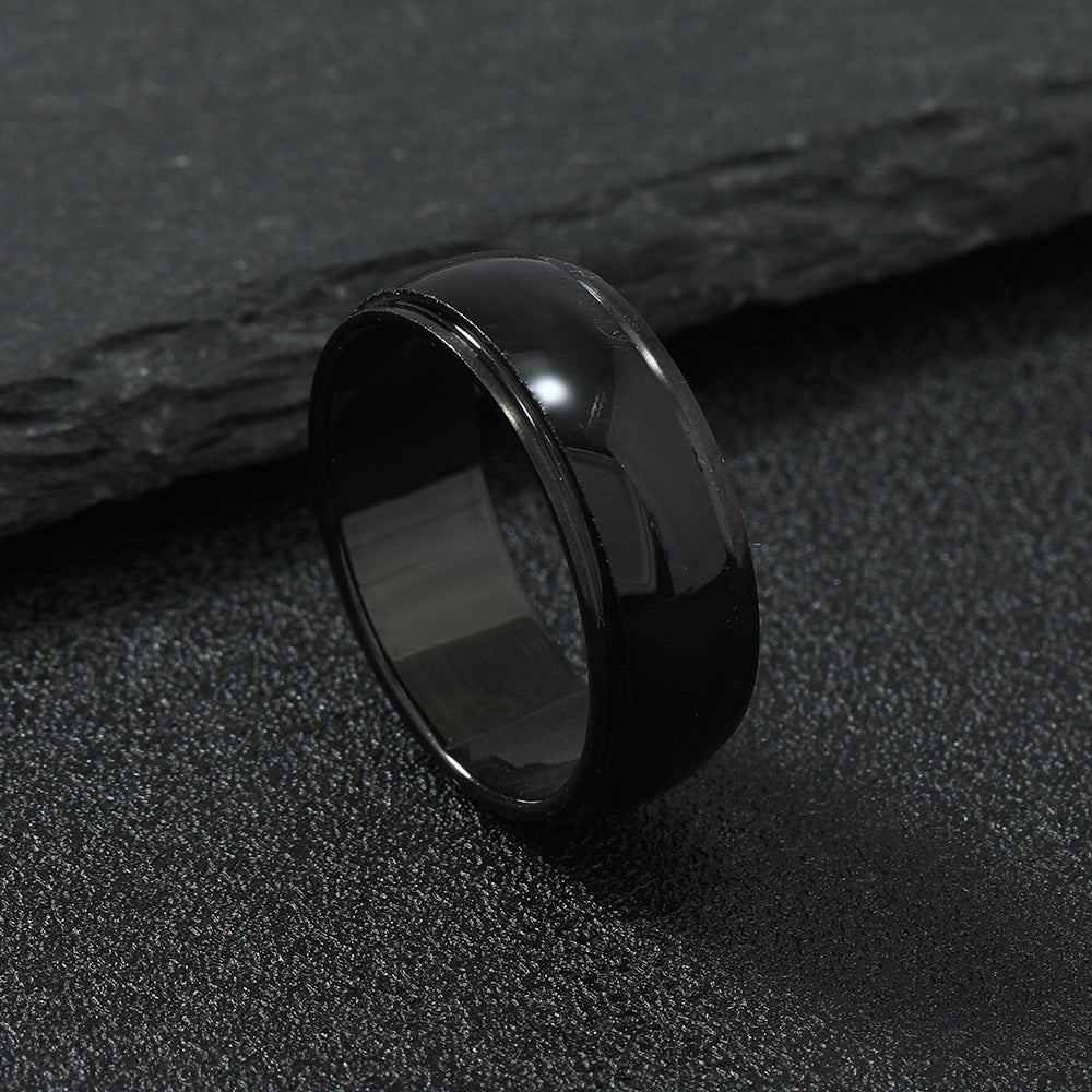 Men's Cross Sand Cat Eye Sealing Glue Rings