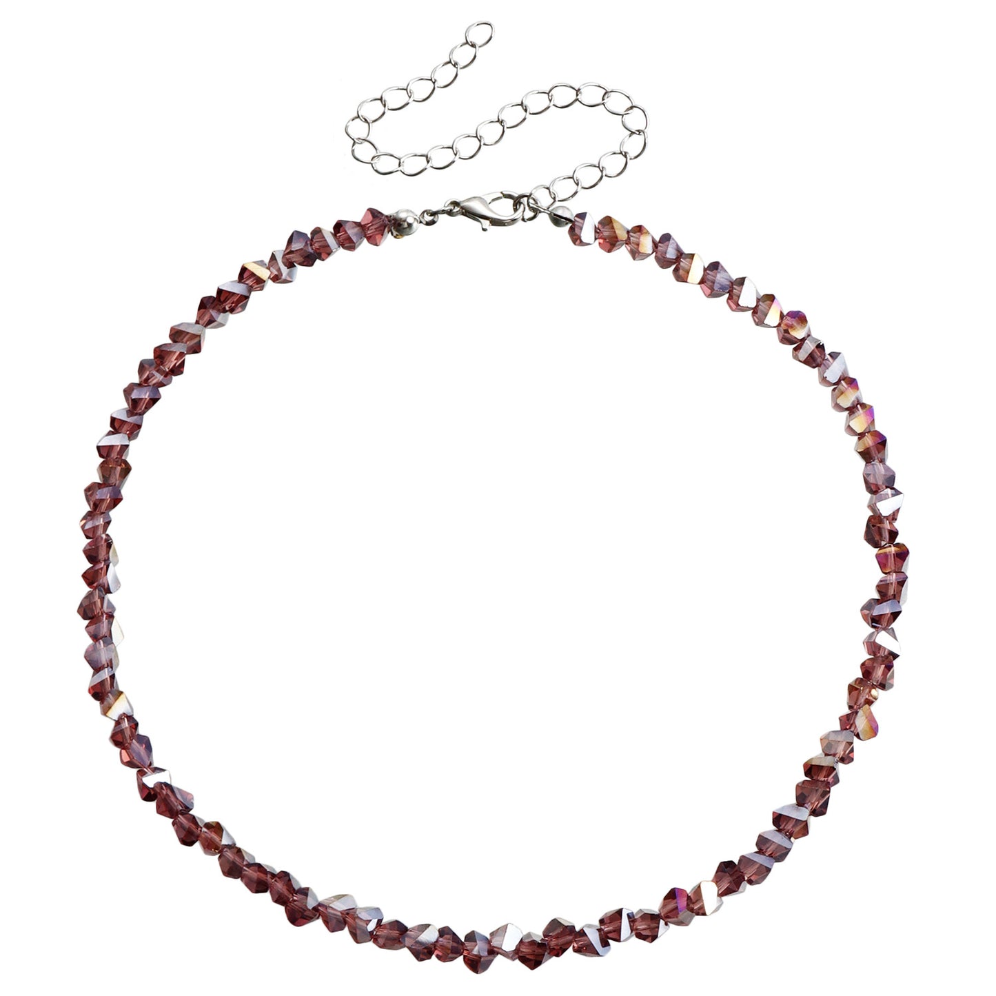 Women's Trendy Jewelry Personality Handmade Woven Beads Black Crystal For Necklaces