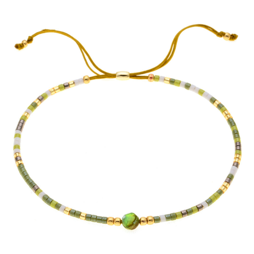 Sweet Mixed Color Bead Handmade Beaded Friendship Rope Bracelet