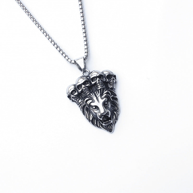Men's Sword Darkness Dragon Fighter Titanium Steel Necklaces