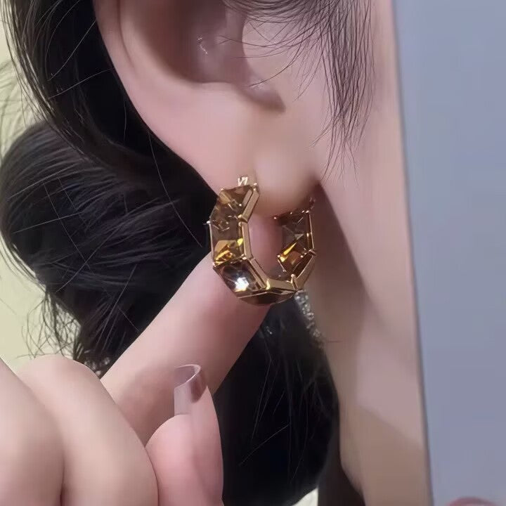 Women's Light Luxury Coffee Color Zircon Versatile Fashionable High-grade Rings