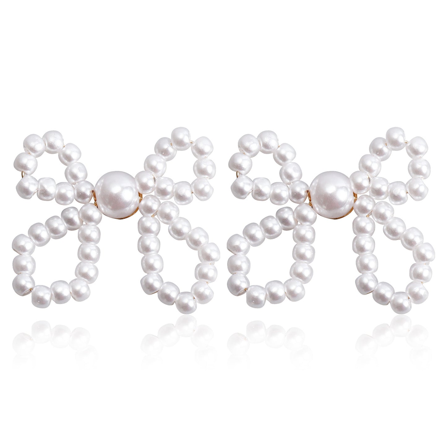 Women's Ornament Retro Imitation Pearl Bowknot Floral Earrings