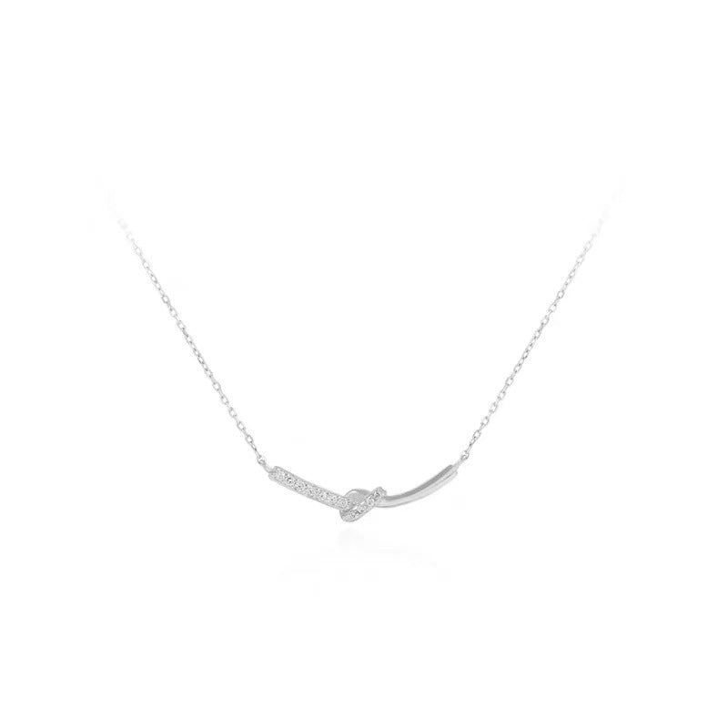 Women's Sterling Sier Gold-plated Knotted Niche Design Necklaces