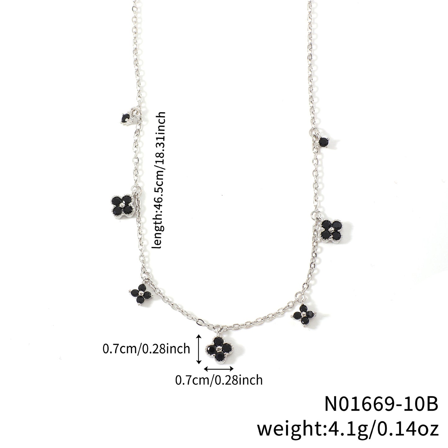 Elegant Light Luxury Clover Four-leaf Flower-shaped Clavicle Chain Necklaces