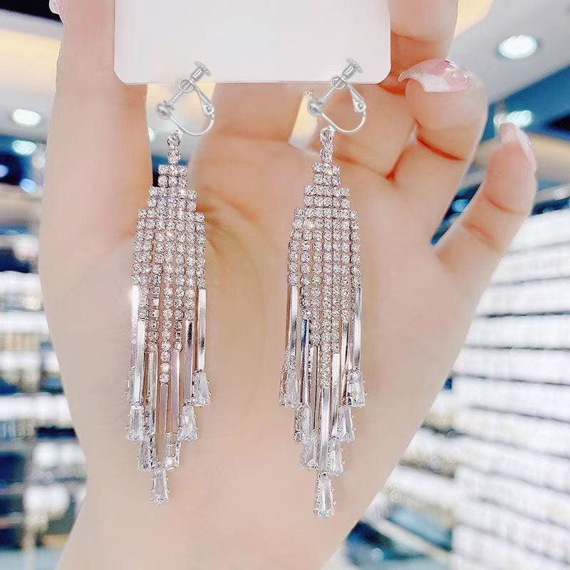 Long Fringe Trendy Elegant High-grade Full Earrings