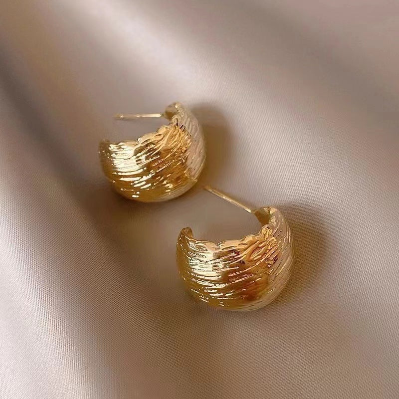 Women's Sier Needle Retro Geometric Metal Design Earrings