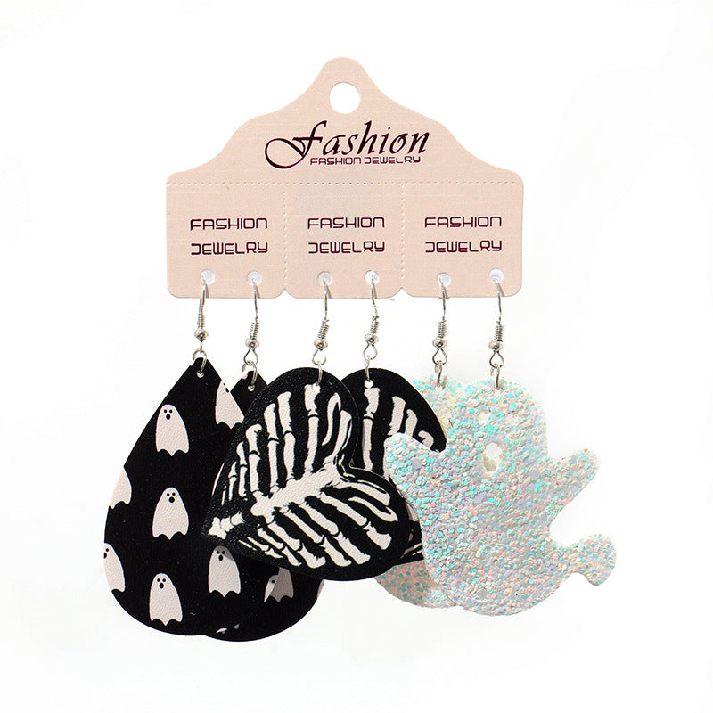 Suit Halloween Exaggerated Pumpkin Alien Gift Funny Earrings