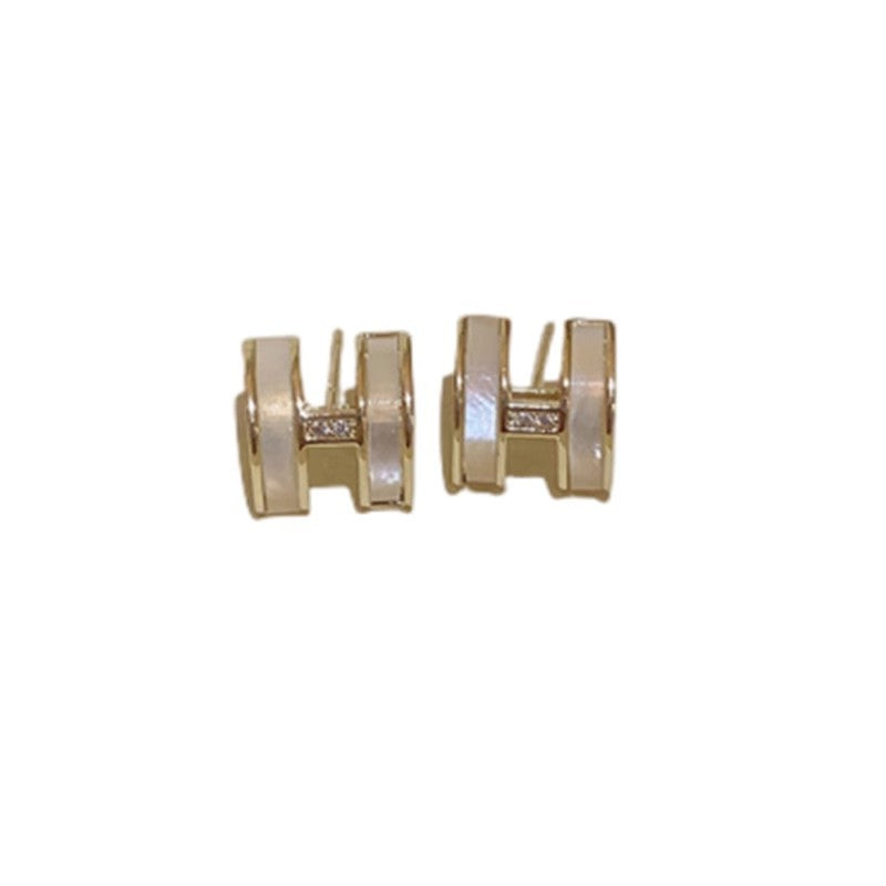 Women's High-grade Alphabet Letter Niche Design Light Earrings
