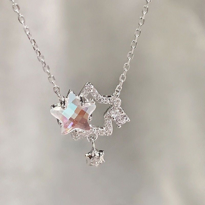 Luxury Sweet Loving Heart Clavicle Chain Niche High Necklaces