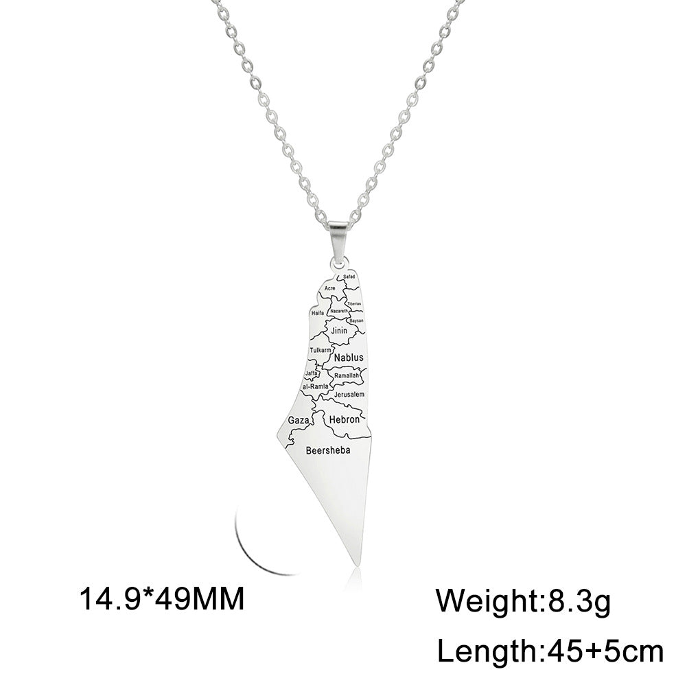 Israel Map Affordable Luxury Style Trendy Necklaces