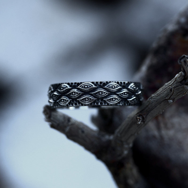 Men's Viking Totem All-seeing Eye Fashion Punk Rings
