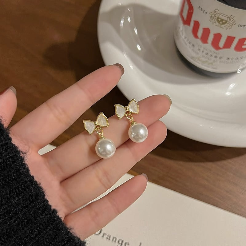 Women's Sier Pin Korean Style High Sense Special Earrings