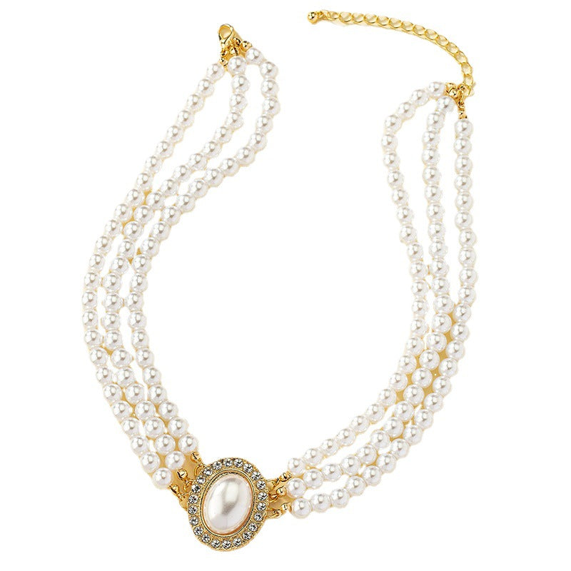 Women's Elegant Retro Pearl For Temperamental Minority Design Necklaces