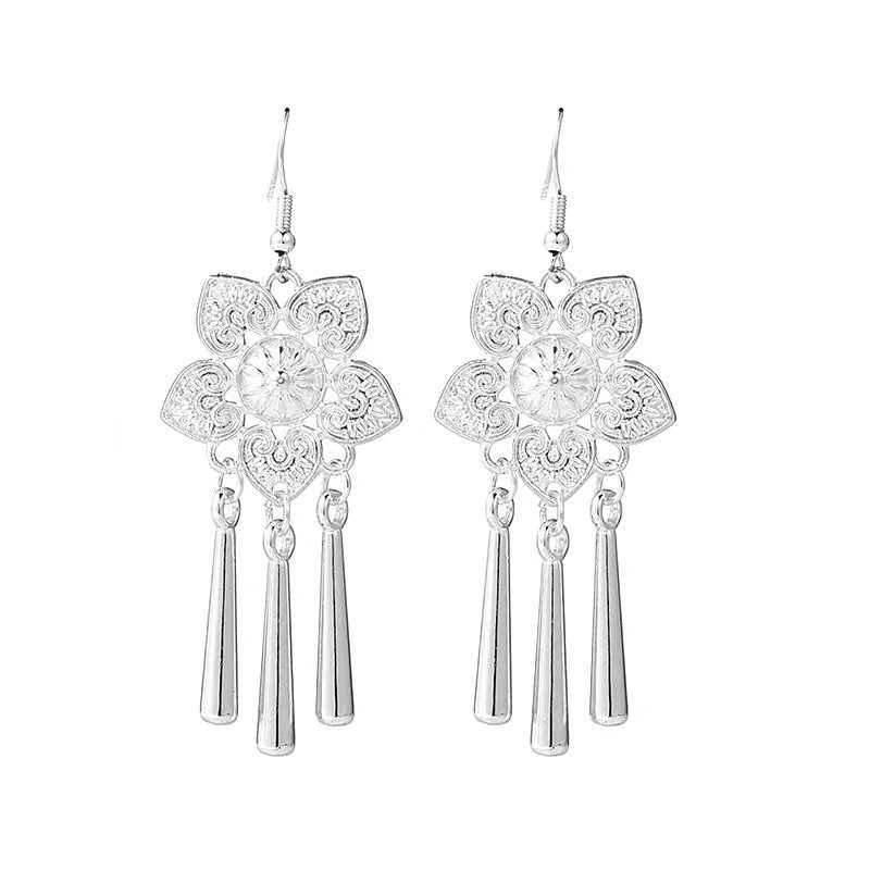 Imitation Miao Sier Ethnic Style Peacock Earrings
