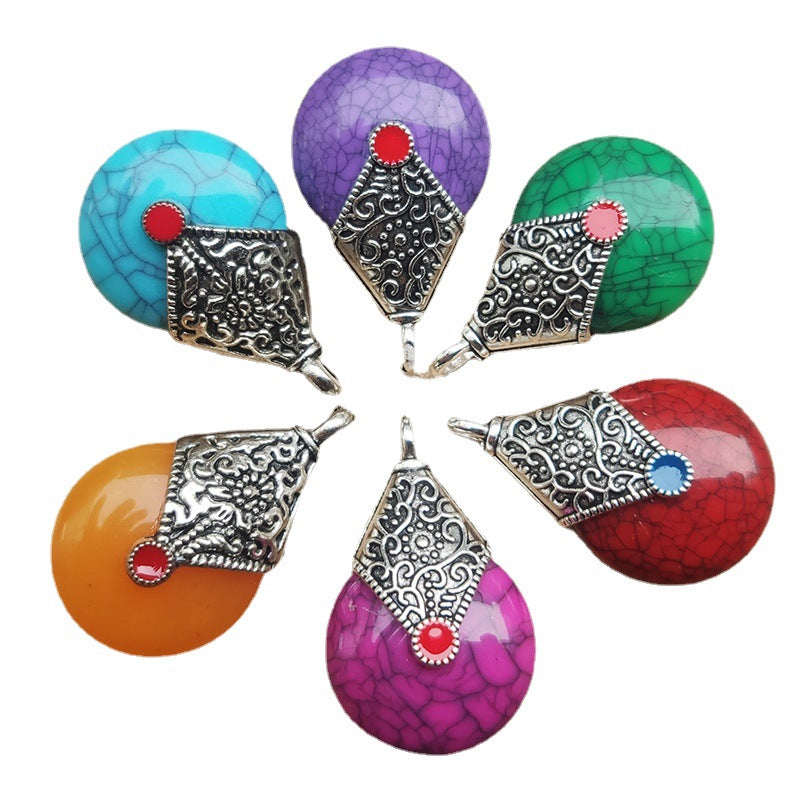Beeswax Ethnic Style Tibetan Sier Color Bodhi Beads Pendants