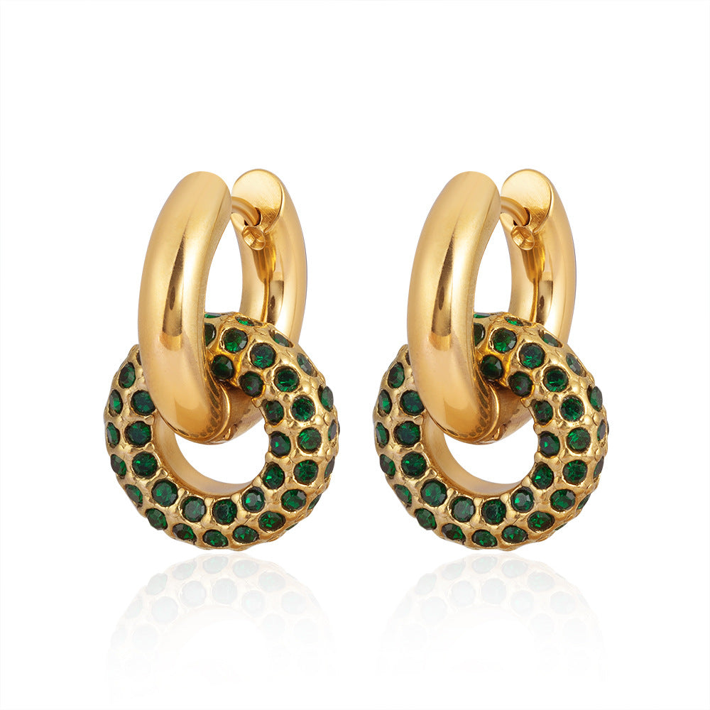 Women's High-grade Detachable Double Clip French Retro Ear Buckle