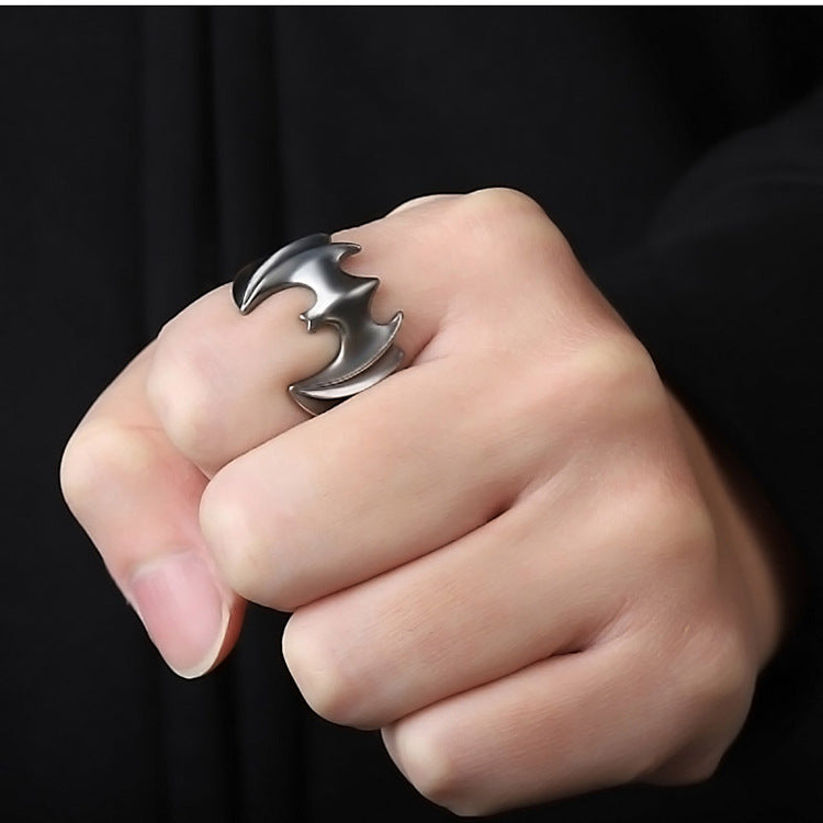 Women's & Men's Personality Lucky Bat Retro Hip Hop Rings