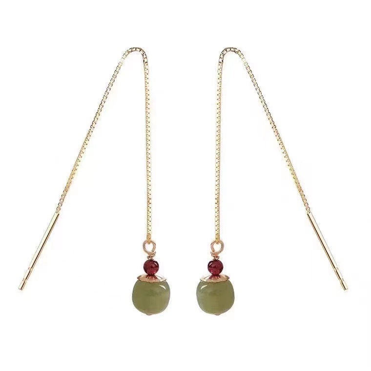 Women's Fashionable Cheongsam Imitation Jade Elegant Simple Ear Line
