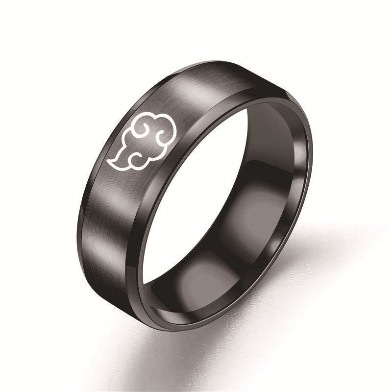 Men's Ornament Stainless Steel Fire Shadow Buddha Cloud Attack Rings