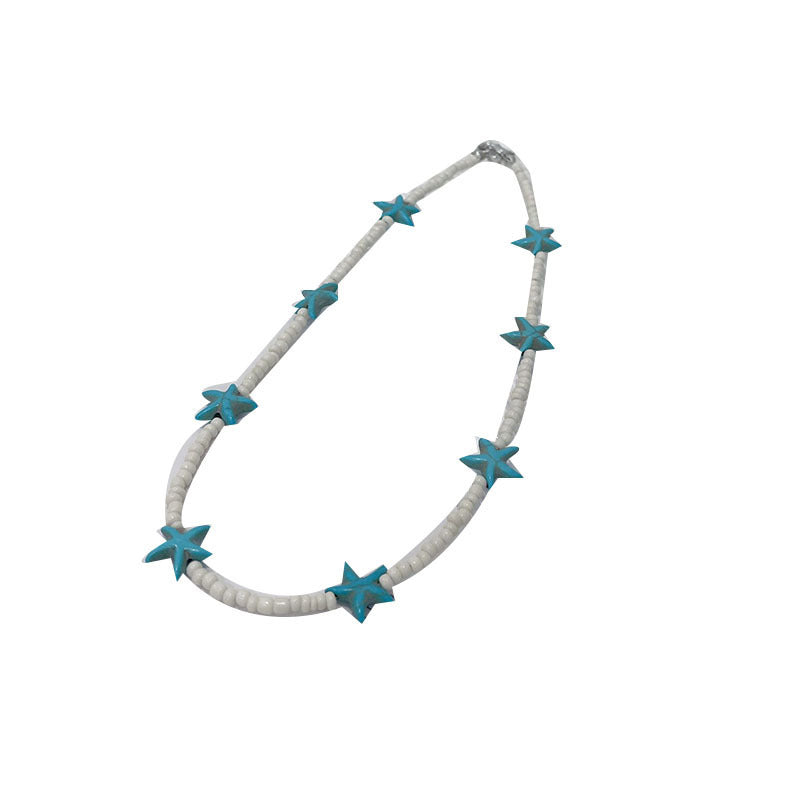 Personalized Starfish Beads Stringed Female Bohemian Beach Necklaces