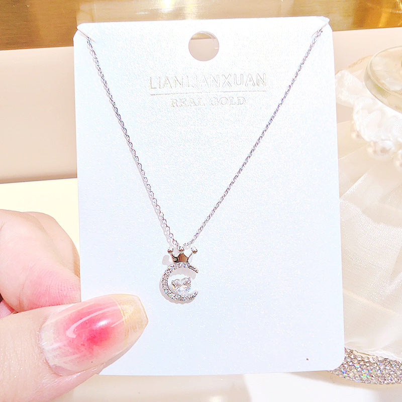 Women's Copper Summer High-grade Simple Refined Zircon Gold Necklaces