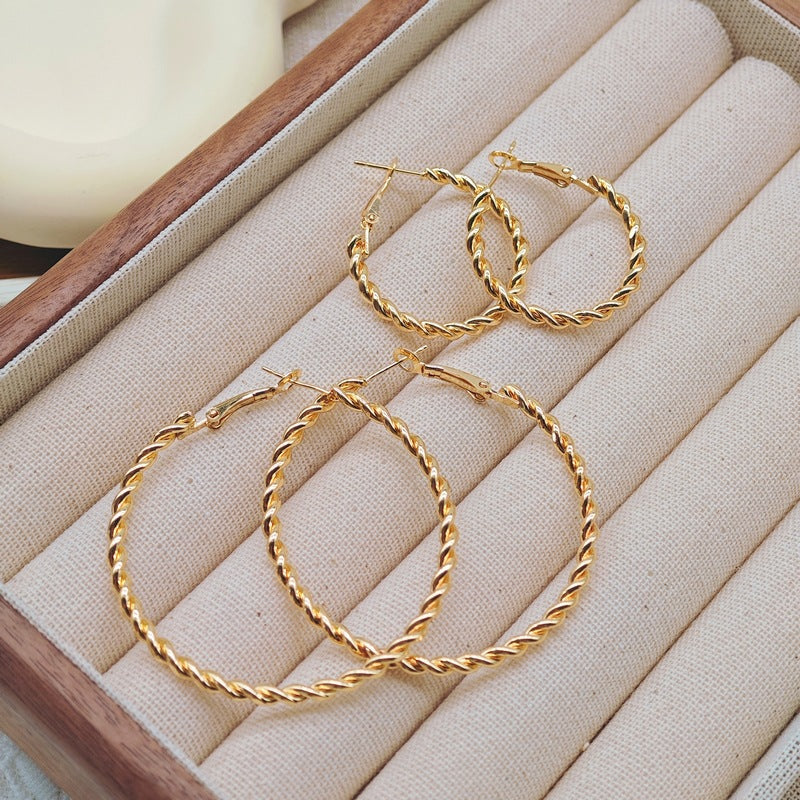 Women's Twist Metal Twisted Minority Fashion Creative Earrings