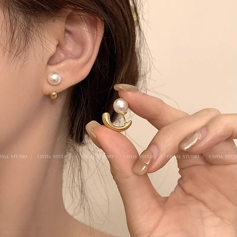 Women's Sier Pin Korean Style High Sense Special Earrings