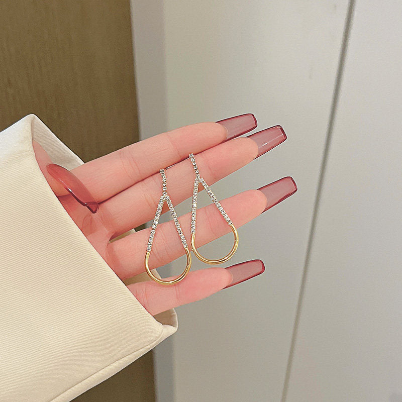 Women's Sier Light Luxury Long Tassel Exaggerated Earrings