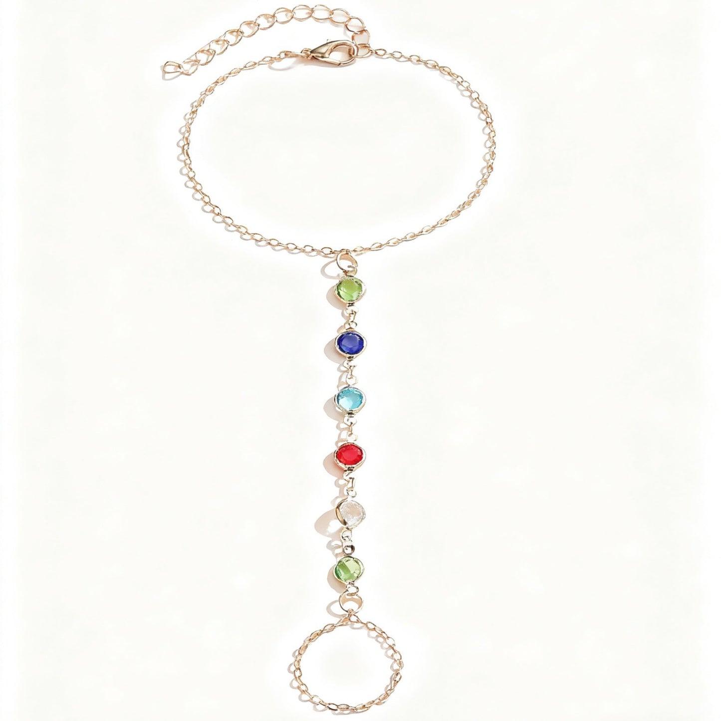 Zircon Square Colorful Diamond Personality Trend Simple Bracelet