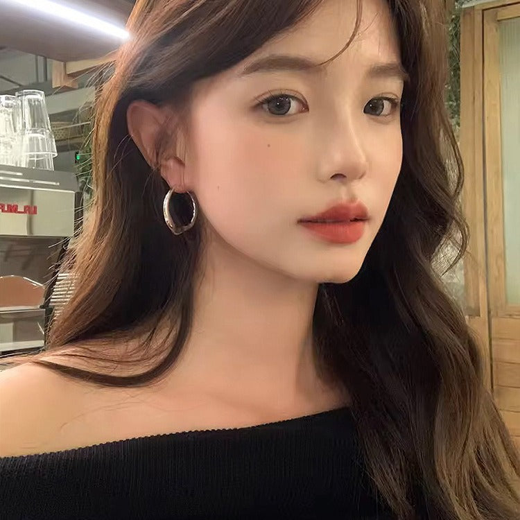 Women's Irregular With Personality Big Circle Simple Design High-grade Earrings