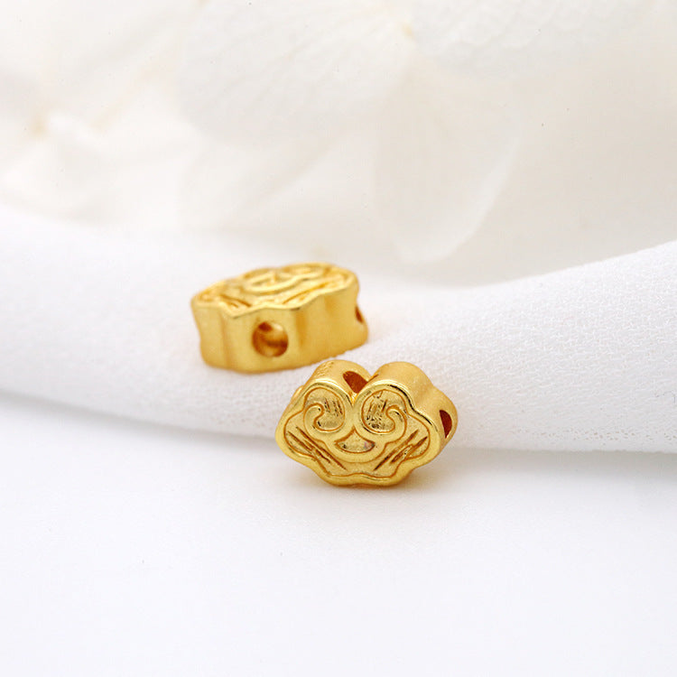 Copper Plated Color Retaining Nepal Alluvial Gold Through Hole Mini Bracelet