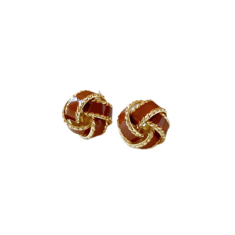 Advanced Sense Red Niche Design Elegant Stud Earrings