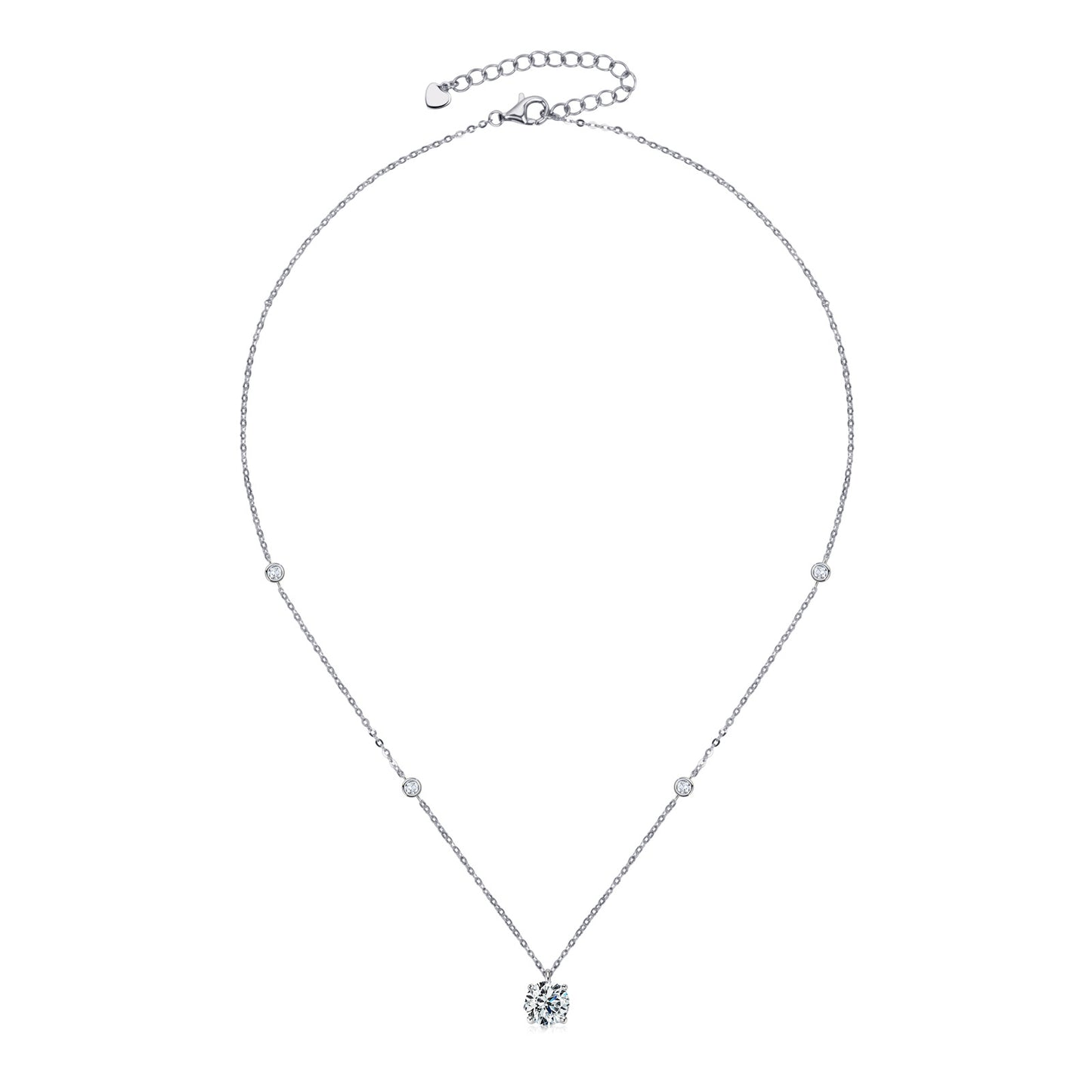 Luxury Trendy Moissanite High-grade Design Niche Sterling Sier Necklaces