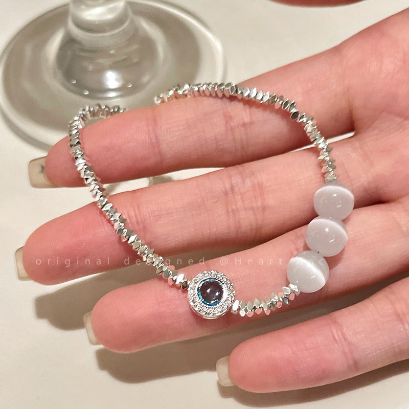 Starry Sky Opal Small Pieces Of Sier Bracelets
