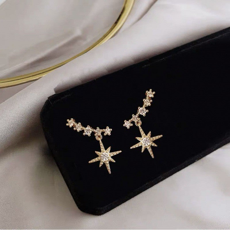 Women's Sier Needle Korean Style French Temperamental Pearl Earrings