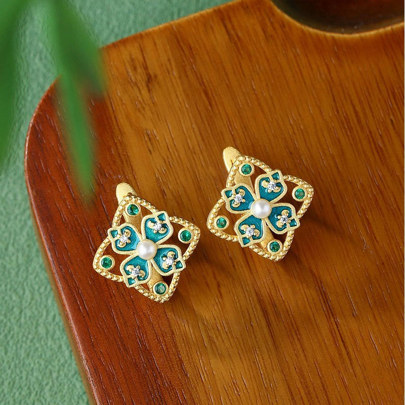Women's Enamel Filigree Icing On The Cake Earrings