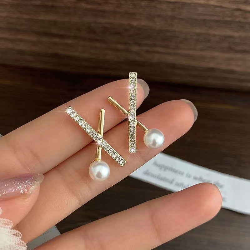 Women's Sier Needle Retro Geometric Metal Design Earrings