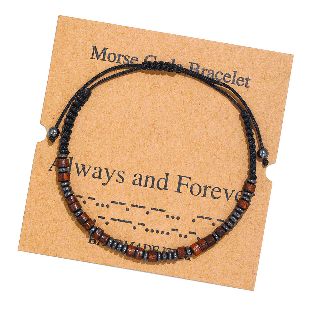 Moss Password Hand-woven Letters Numbers Vintage Bracelets