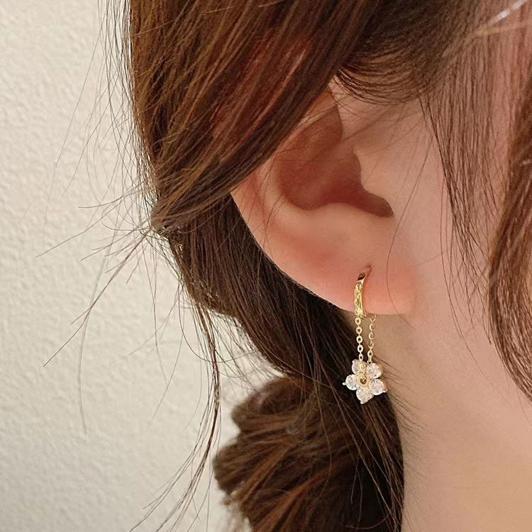 Women's Needle Elegant Long Tassel Thin Effect Earrings