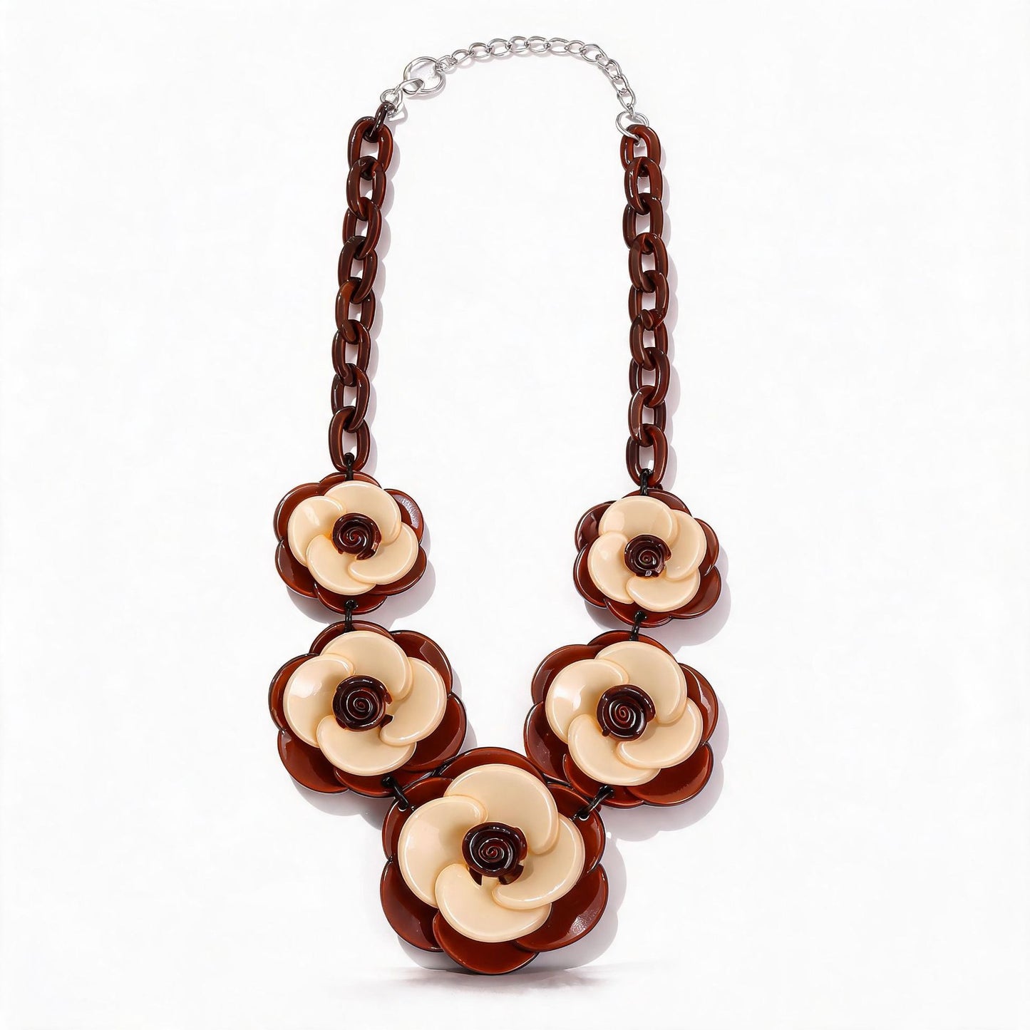 Women's Flower Bohemian Style Dopamine Contrast Color Rose Necklaces