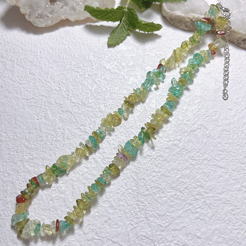 Gravel Style Neck Chain Bohemian Agate Necklaces